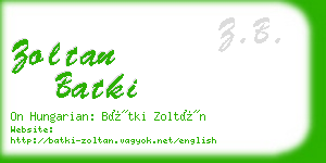 zoltan batki business card